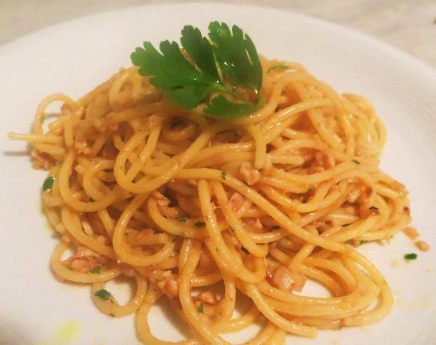 Spaghetti al sugo di triglia